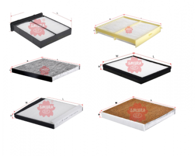 Filtros de cabina para automóvil SUZUKI, TOYOTA, VOLKSWAGEN, VOLVO