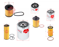 Filtros de aceite para automóvil Dodge, Fiat, Ford, GMC